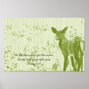 Als de Deer Pants voor het water Psalm Poster