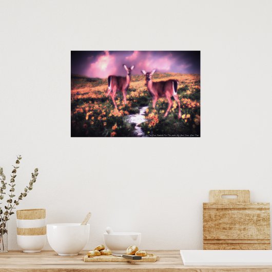 Als de diepere mieren voor de waterspuin poster (Keuken)