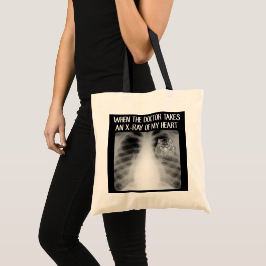 Als de dokter röntgenfoto van mijn hart neemt, is tote bag (Voorkant (product))