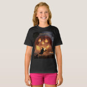 Als de donkere Herfst Kinder Halloween T-Shirt (Voorkant volledig)