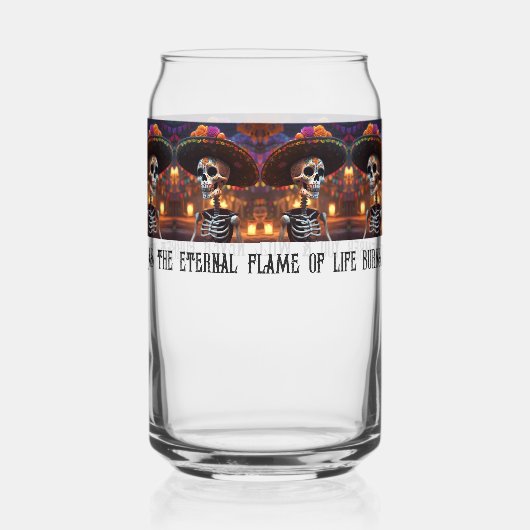 Als de Eeuwige Vlam van het Leven… Blikvorm Glas (Voorkant)