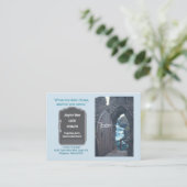 "ALS DE ENE DEUR DICHT GAAT, GAAT DE ANDERE OPEN." VISITEKAARTJE (Staand voorkant)