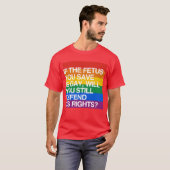 ALS DE FETUS DIE U OPHOUDT GAY IS T-SHIRT (Voorkant volledig)
