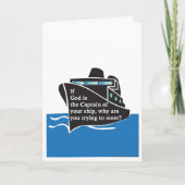 "Als de God de Kapitein" Wenskaart is Kaart (Voorkant)