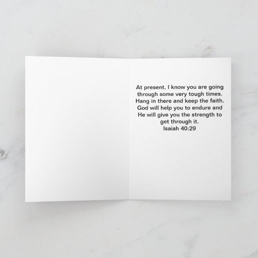 "Als de God de Kapitein" Wenskaart is Kaart (Binnen)