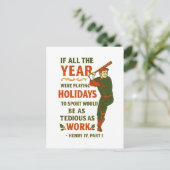 Als de hele jaar vakantie was... briefkaart (Staand voorkant)