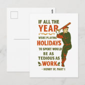 Als de hele jaar vakantie was... briefkaart (Voorkant / Achterkant)