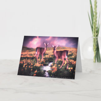 Als de hertenbroek voor het water Wenskaart Kaart