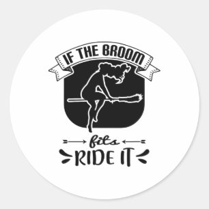 Als de kamer er klaar voor is, dan is dat grappig. ronde sticker
