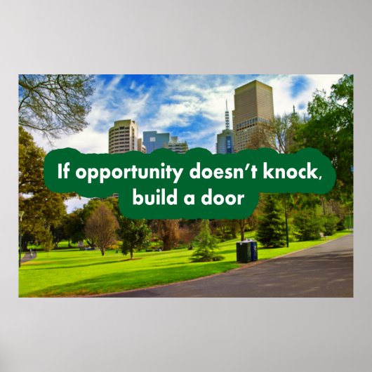 Als de kans niet aanslaat, bouw dan een deur poster (Voorkant)