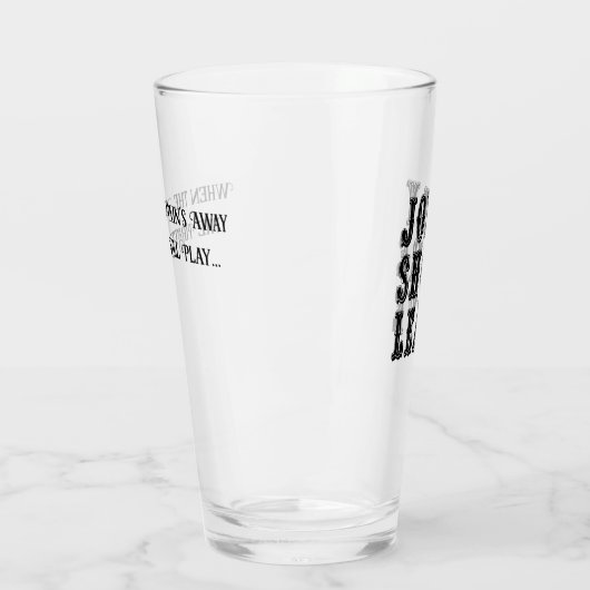 Als de kapitein weg is bierglas glas (Links)