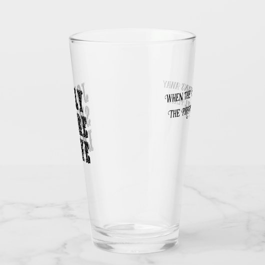 Als de kapitein weg is bierglas glas (Rechts)