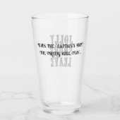 Als de kapitein weg is bierglas glas (Voorkant)