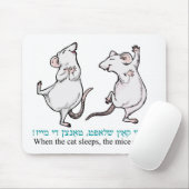 " Als de kat slaapt, dansen de muizen" Muismat (Met muis)