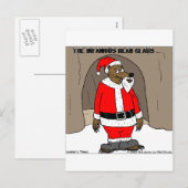 Als de kerstman het Beer met kerstcadeaus T - shir Feestdagenkaart (Voorkant / Achterkant)