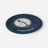 Als de kerstman katten had met een grappige kerstf papieren bordje (Gekanteld)