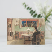 Als de kinderen naar bed zijn door Carl Larsson Bedankkaart (Staand voorkant)