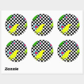 "Als de kraai vliegt" Ronde Sticker (Vel)