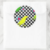 "Als de kraai vliegt" Ronde Sticker (Tas)