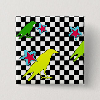 "Als de kraai vliegt" Vierkante Button 5,1 Cm