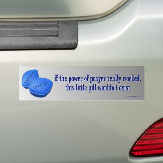 als de kracht van gebed... bumpersticker (Op auto)
