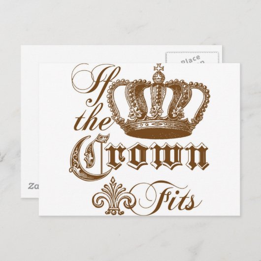 Als de Kroon past Briefkaart (Voorkant / Achterkant)