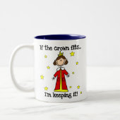 Als de kroonpassen tweekleurige koffiemok (Links)