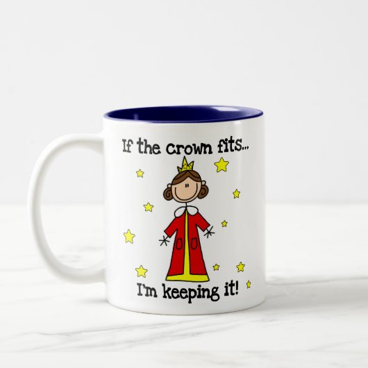 Als de kroonpassen tweekleurige koffiemok (Links)