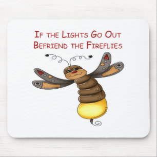 Als de lichten naar buiten gaan voor de vuurvliege muismat