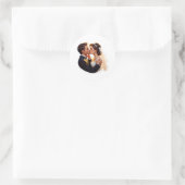 Als de liefde de overhand neemt ronde sticker (Tas)