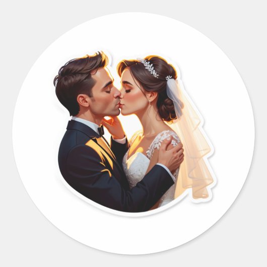 Als de liefde de overhand neemt ronde sticker (Voorkant)