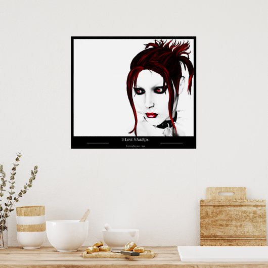 Als de liefde rood was... poster (Keuken)