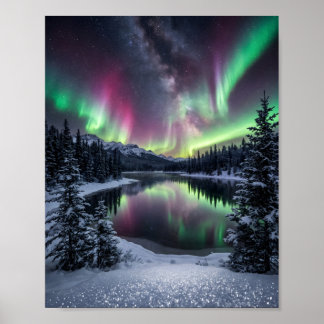 Als de lucht zichzelf in hemels vuur schildert poster