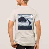 Als de Maan naar de Giraffe fluistert Tri-Blend Shirt (Achterkant)