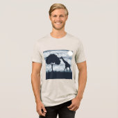 Als de Maan naar de Giraffe fluistert Tri-Blend Shirt (Voorkant volledig)