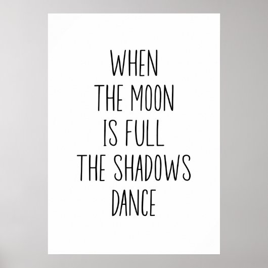 Als de maan vol is poster (Voorkant)