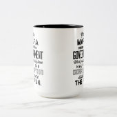 Als de maffia de regering heeft vervangen tweekleurige koffiemok (Center)