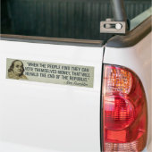 Als de mensen zelf stemmen, dan is er geld nodig bumpersticker (Op Truck)