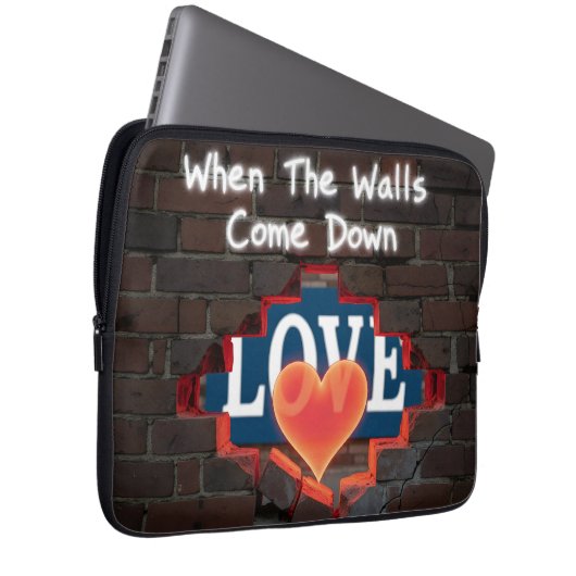 Als De Muren Naar Beneden Komen Laptop Sleeve (Voorkant Rechts)