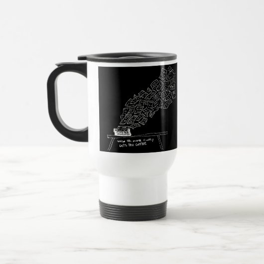 Als de Muze Eindelijk Haar Koffie Krijgt Reisbeker (Links)