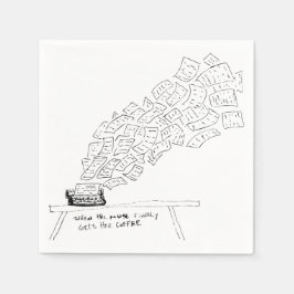 Als de Muze eindelijk haar koffie krijgt Servet