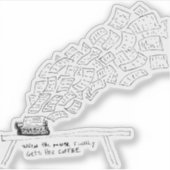 Als de Muze Eindelijk Haar Koffie Krijgt Sticker (Voorkant)