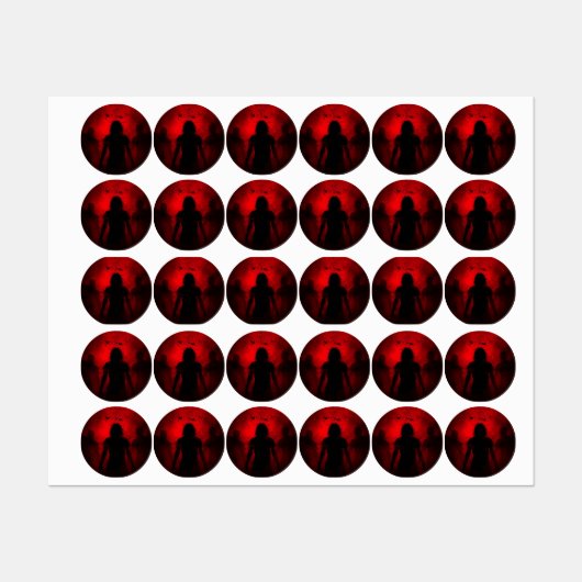 Als de nacht in het rood schreeuwt labels (Vel)