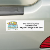 Als de plaats van een vrouw in de Bumpersticker va (Op auto)