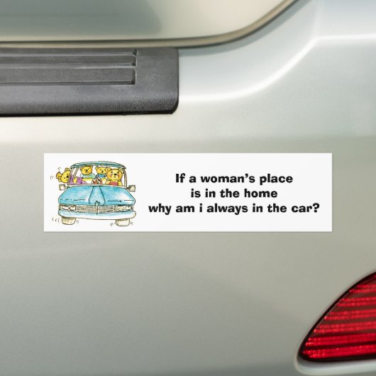 Als de plaats van een vrouw in de Bumpersticker va (Op auto)
