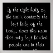 Als de rechterhelft van het brein de linkervleugel poster (Voorkant)