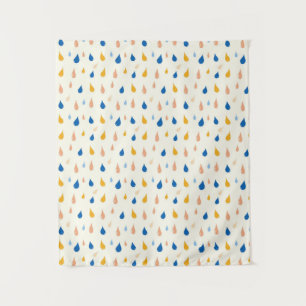 Als de regen er zo  uitziet wandkleed