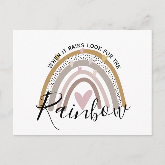 als de regen op zoek is naar de regenboog briefkaart (Voorkant)