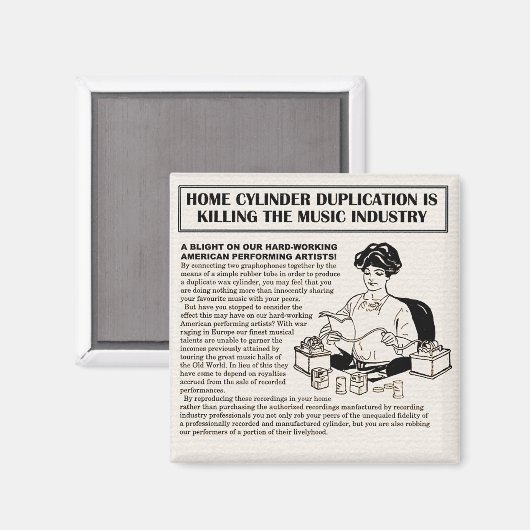 Als de RIAA bestond in 1915 Magneet (Voorkant / Achterkant)