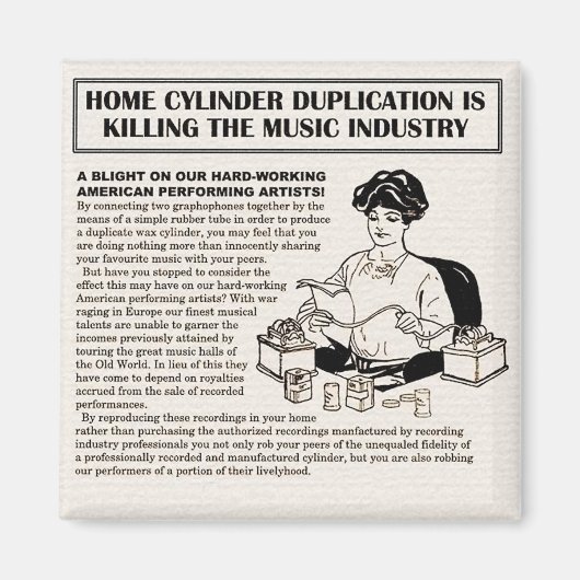 Als de RIAA bestond in 1915 Magneet (Voorkant)